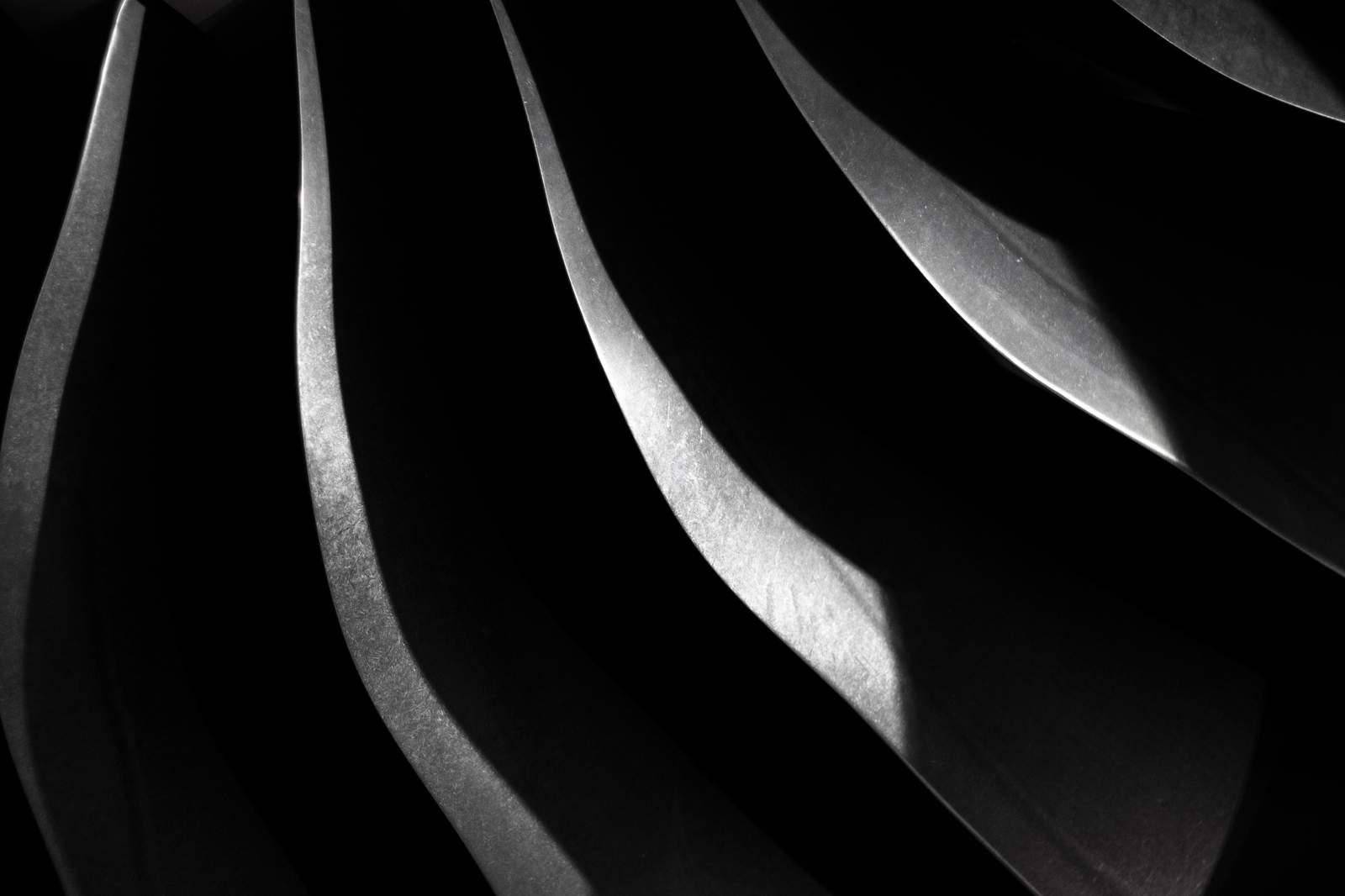 Turbine blades closeup
